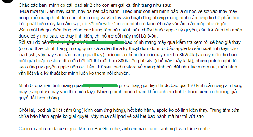 Ipad air 2 liệt cảm ứng không còn là nỗi đáng sợ 7 1 6 Ipad air 2 liệt cảm ứng không còn là nỗi đáng sợ